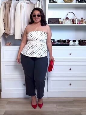 Polka dot halter top